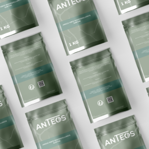 Vue du dessus de plusieurs sachets Anteos Expert de 10 kg d'argile montmorillonite, représentant la quantité et la qualité du produit.