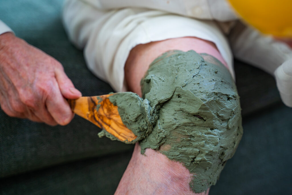 Épaisseur d’un cataplasme d’argile verte pour garder l’argile humide plus longtemps